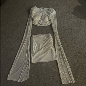 Fashion nova glitter shimmer two piece set